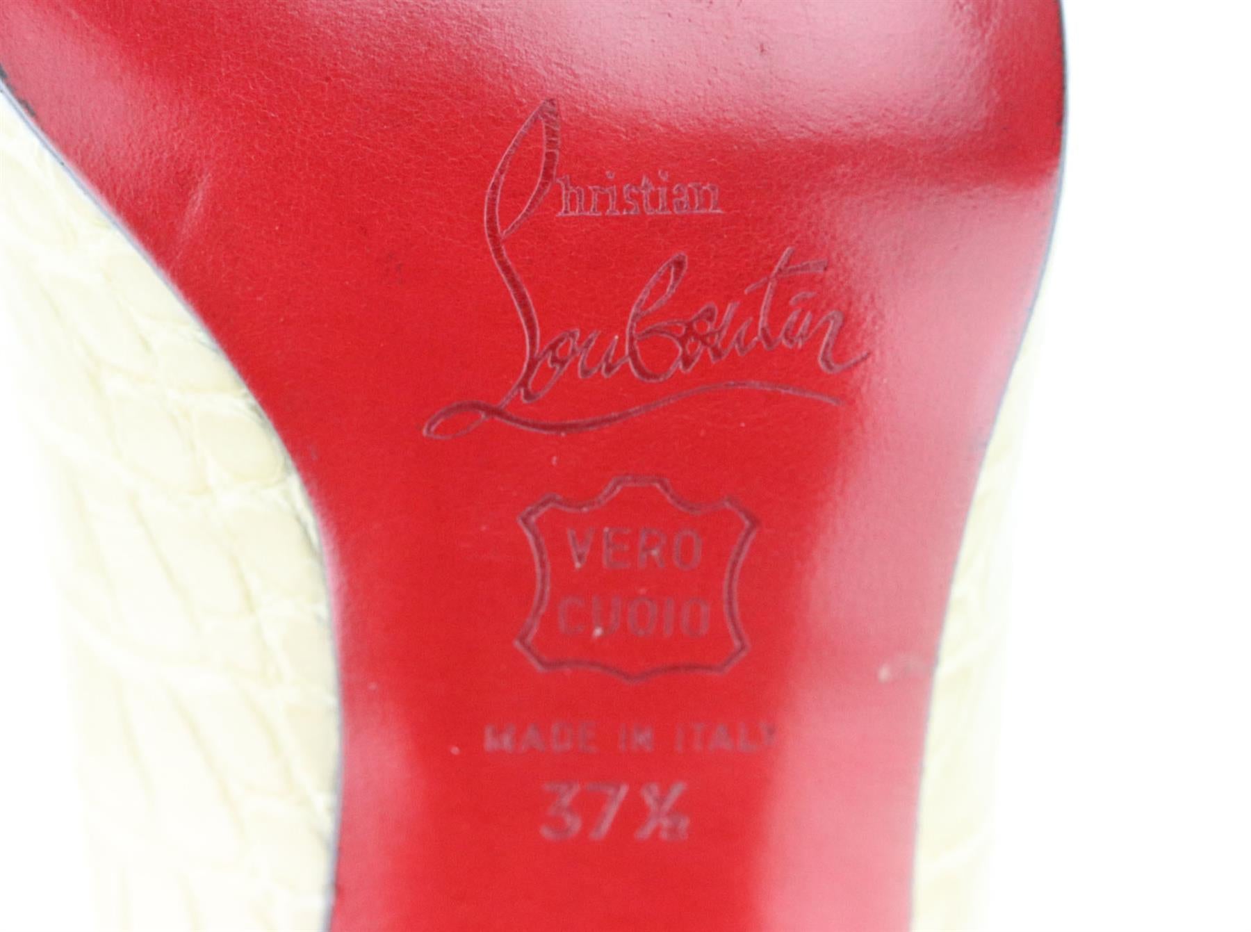 CHRISTIAN LOUBOUTIN VINTAGE CROCODILE PUMPS EU 37.5 UK 4.5 US 7.5
