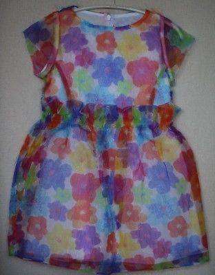 SIMONETTA GIRLS NEON FLORAL DRESS 4 YEARS