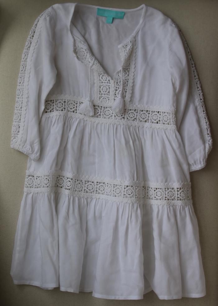 MELISSA ODABASH GIRLS WHITE BEACH DRESS 4 YEARS