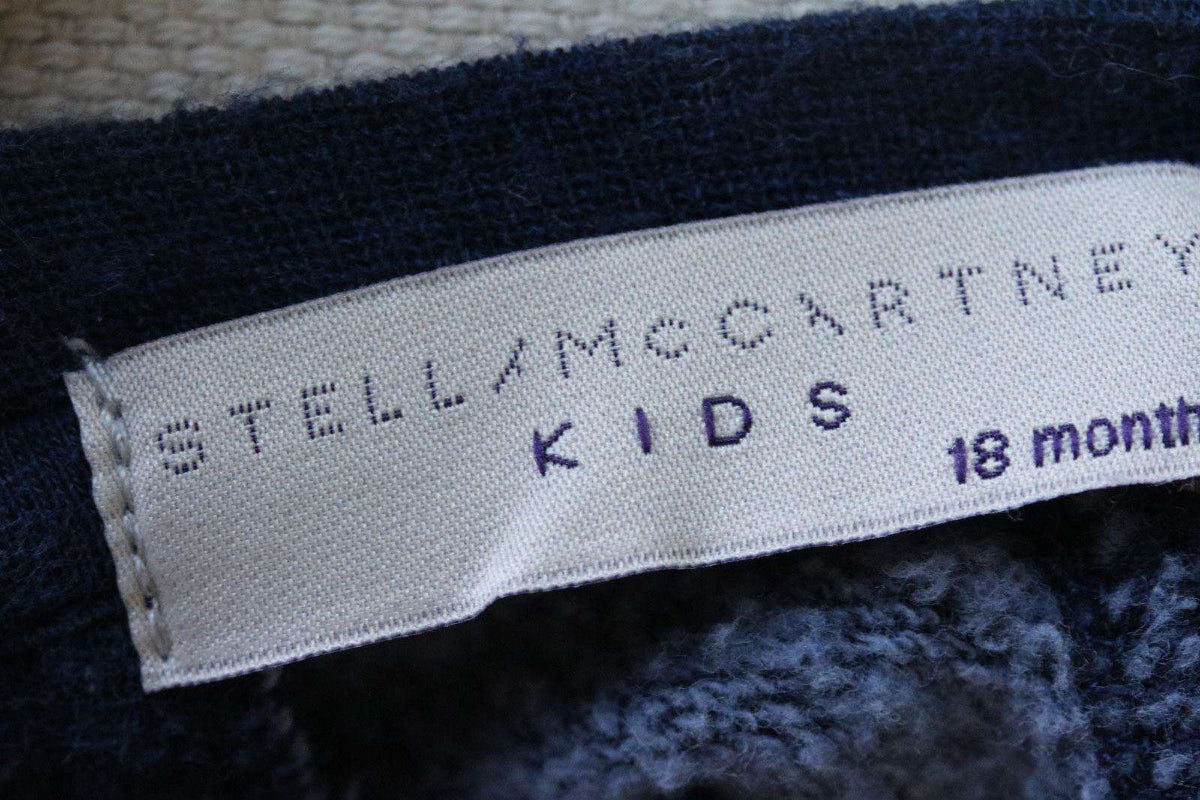 STELLA MCCARTNEY KIDS NAVY BLUE NEOPRENE REEVE TIGER SWEATER 18 MONTHS