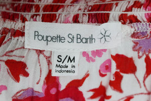 POUPETTE ST BARTH FLORAL PRINT VOILE MINI SKIRT SMALL/MEDUIM