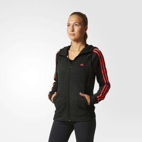 ADIDAS ESSENTIALS 3-STRIPES ZIP-UP HOODED JACKET SMALL