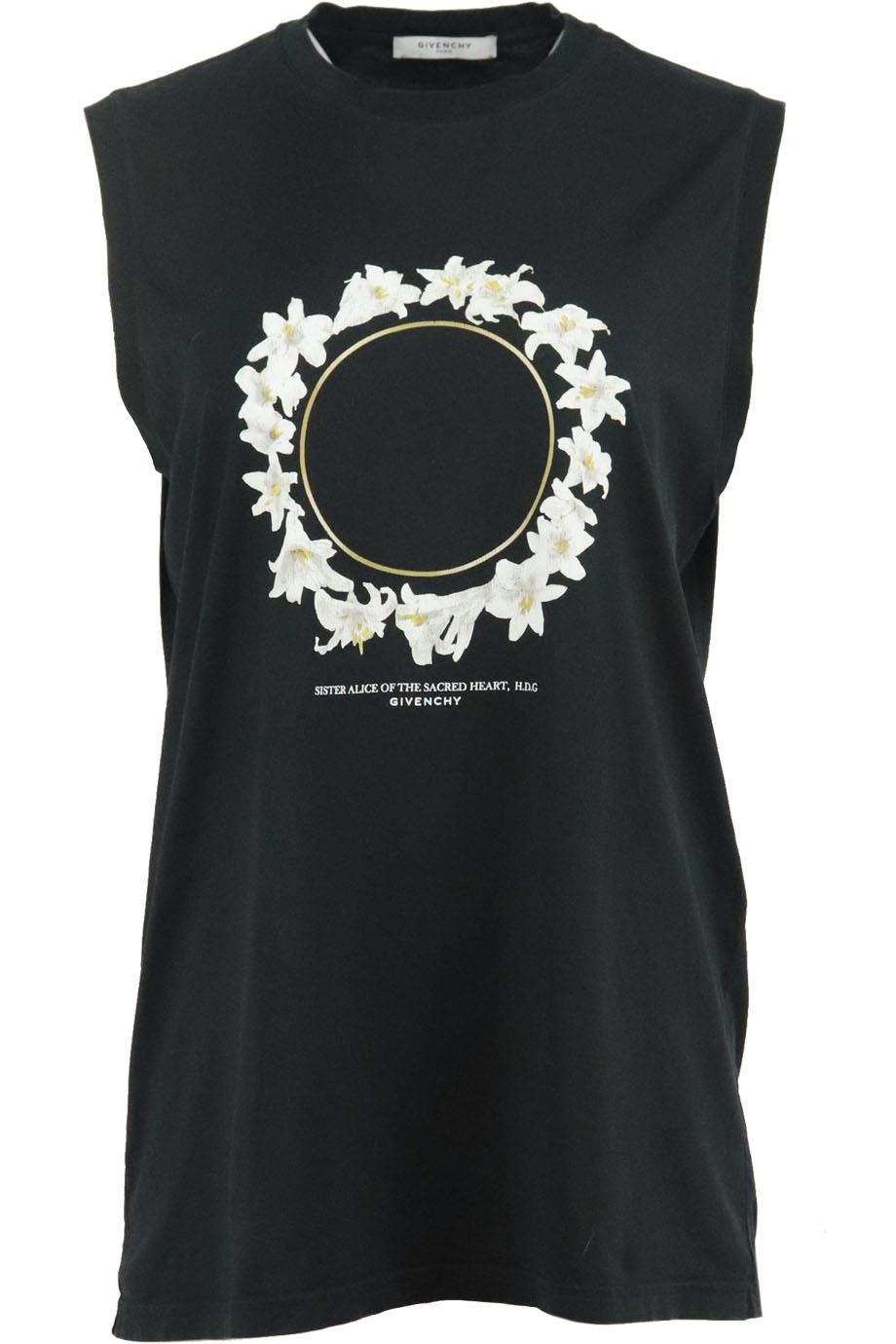 GIVENCHY PRINTED COTTON JERSEY TANK TOP MEDIUM