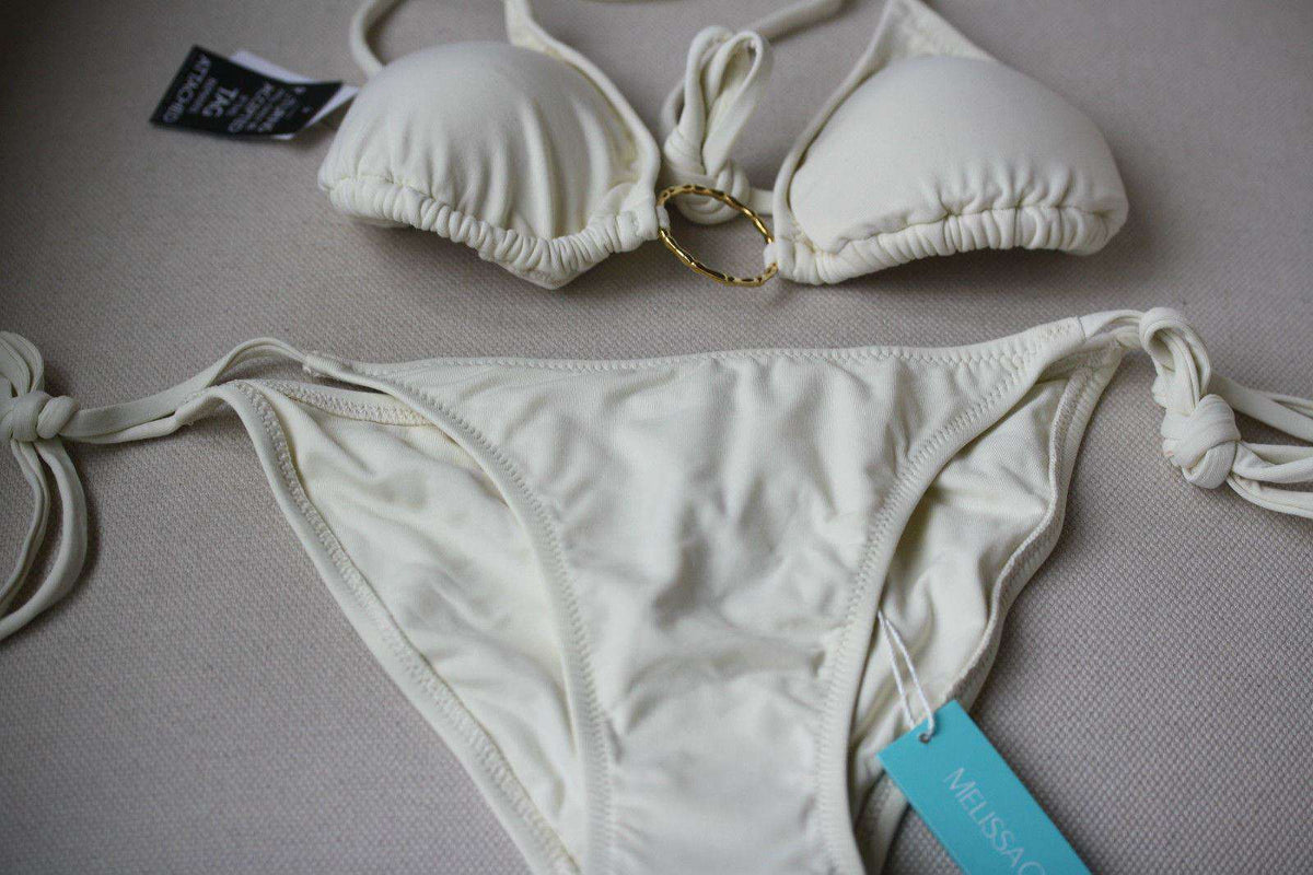 MELISSA ODABASH MIAMI CREAM BIKINI UK 10