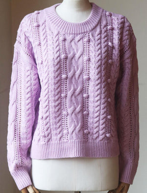 HEARTLOOM MARGO CABLE KNITTED SWEATER MEDIUM