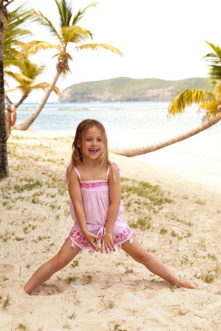 MELISSA ODABASH KIDS BABY EISHA PINK PLAYSUIT ROMPER 4 YEARS