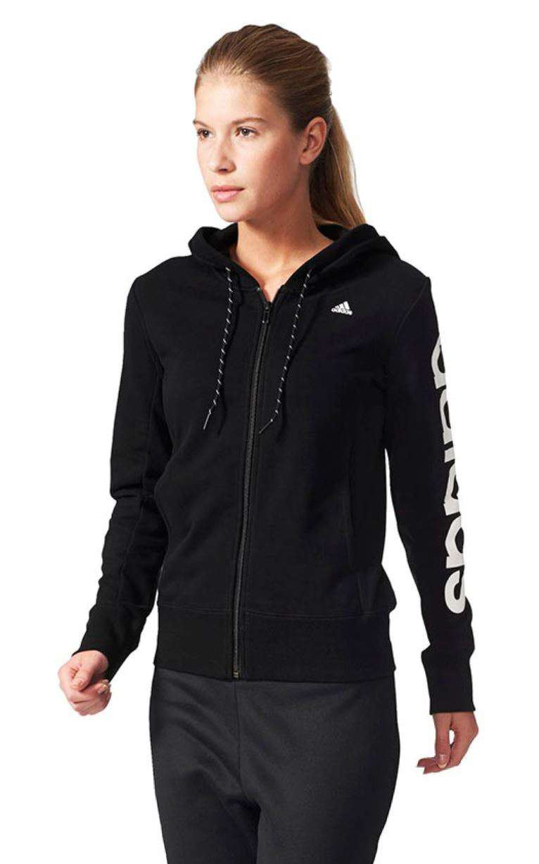ADIDAS ESSENTIALS LINEAR FULL ZIP HOODIE XSMALL