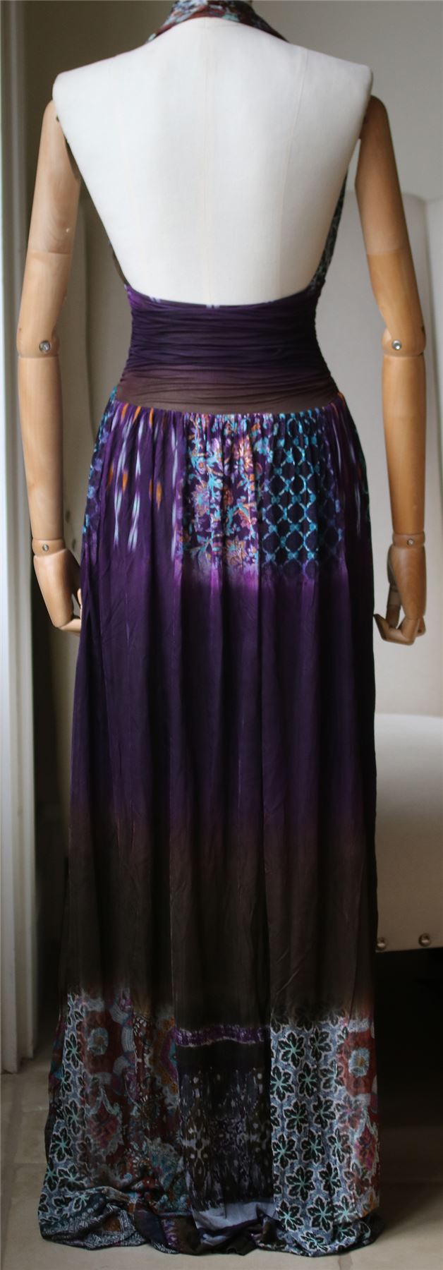ETRO HALTER PRINTED MAXI DRESS IT 40 UK 8