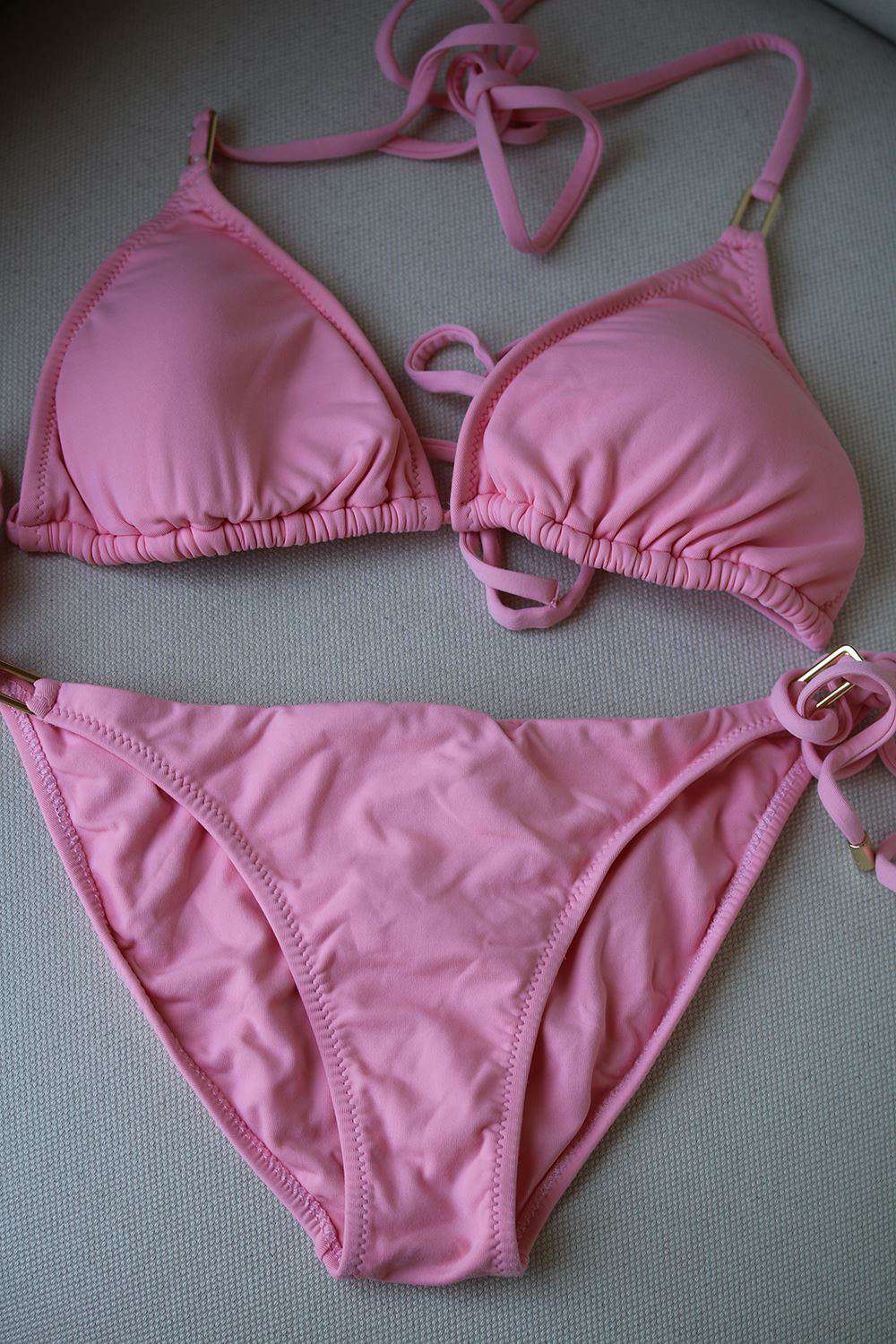 MELISSA ODABASH KEY WEST TRIANGLE PINK BIKINI UK 10/14