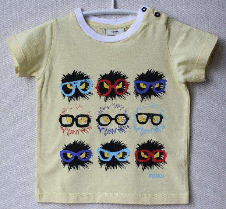 FENDI BABY YELLOW BAG BUGS COTTON T-SHIRT TOP 12 MONTHS