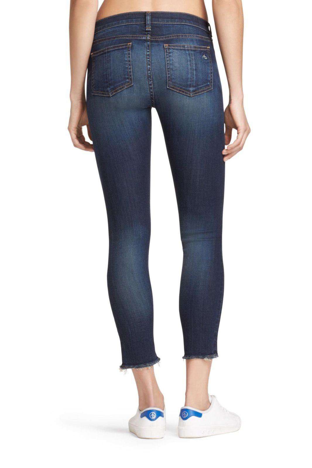 RAG AND BONE ORSON WITH HOLES CAPRI SKINNY JEANS W25 UK 6/8