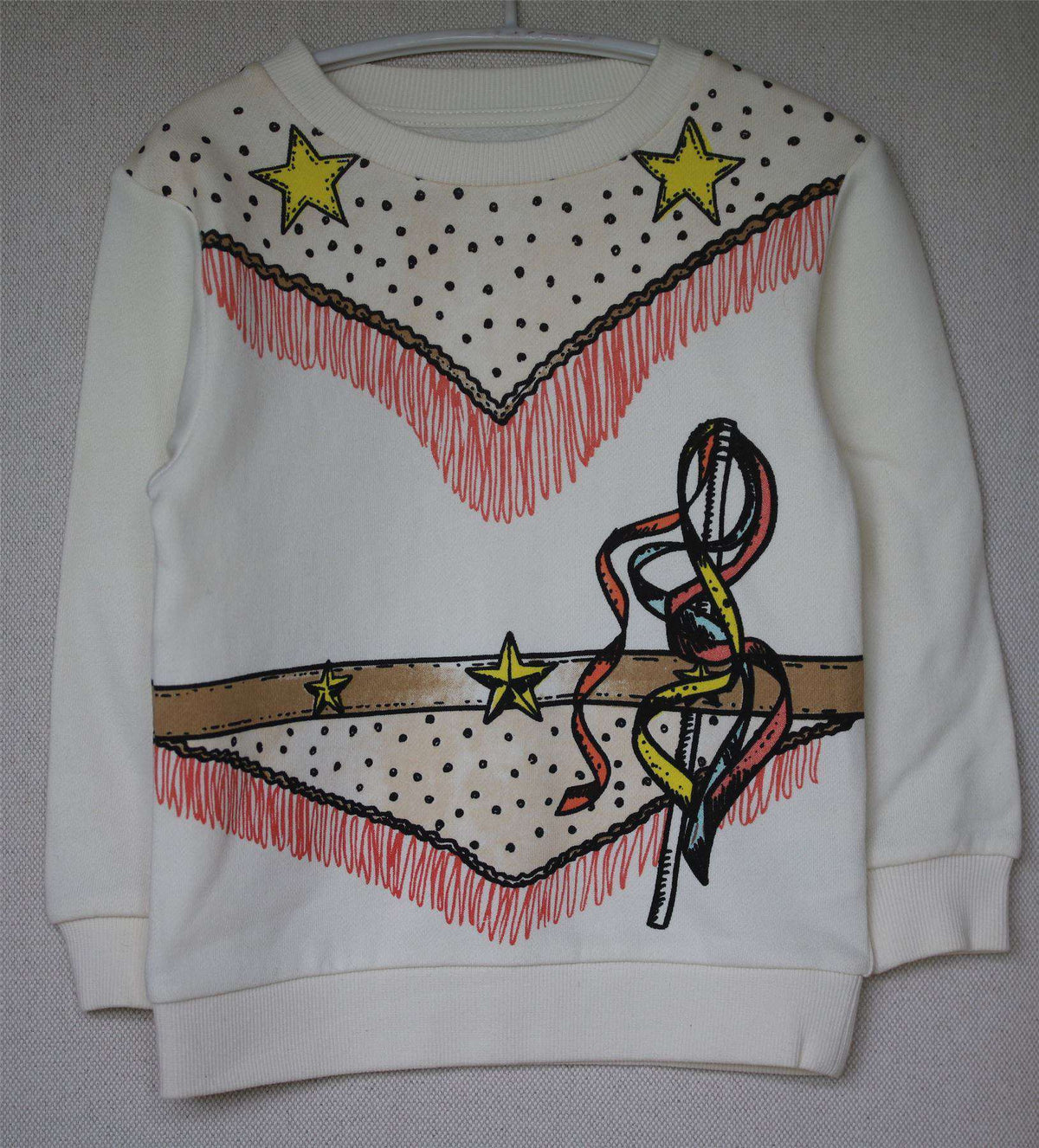 STELLA MCCARTNEY KIDS IVORY COWGIRL SWEATER 3 YEARS