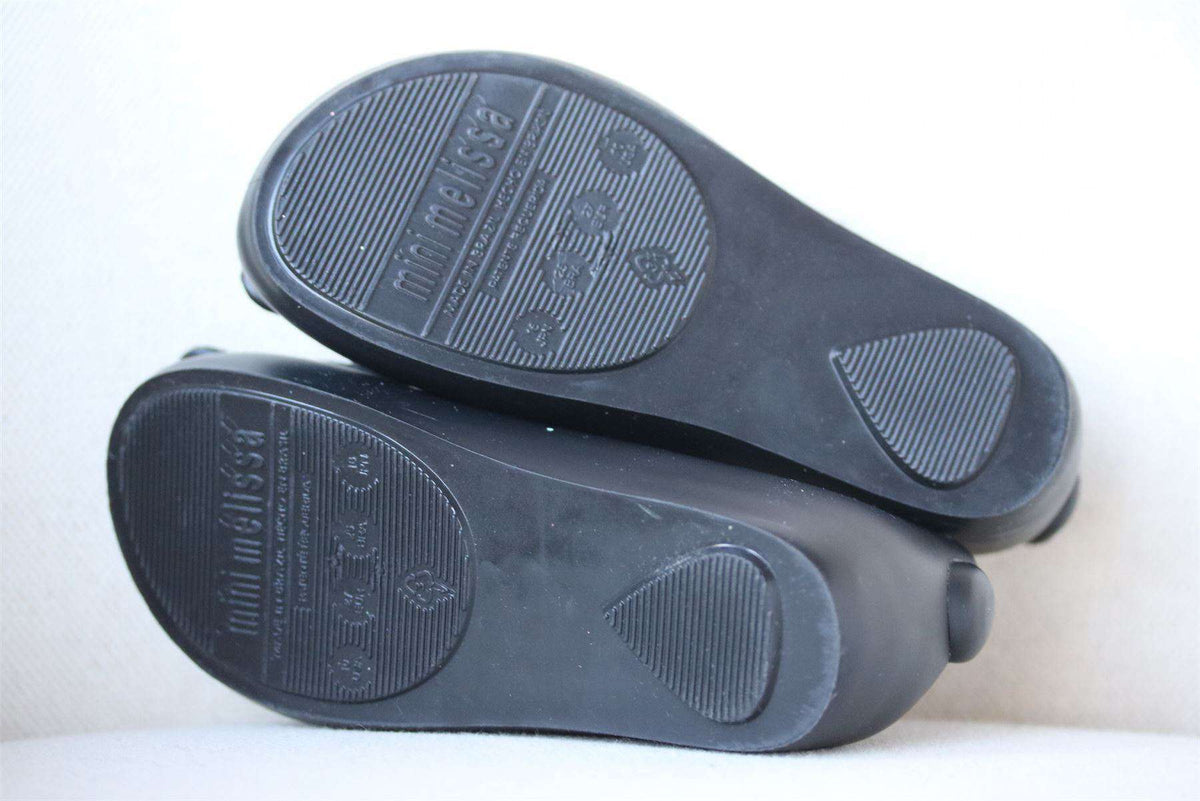 MINI MELISSA BLACK PUG JELLY SHOES EU 27 UK 9