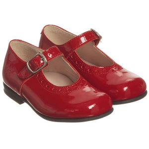 IL GUFO GIRLS RED PATENT LEATHER SHOES EU 23 UK 6