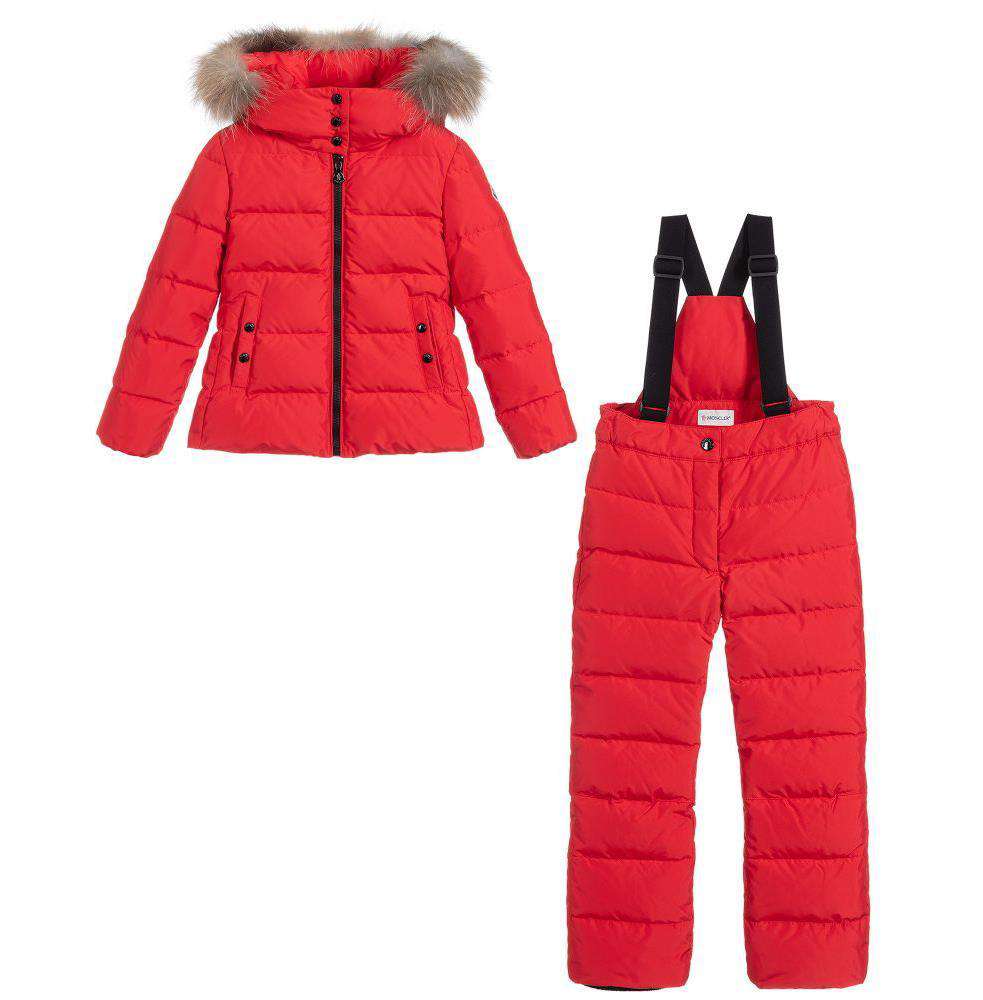 MONCLER KIDS GIRLS NANTUA DOWN PADDED SNOWSUIT 6 YEARS