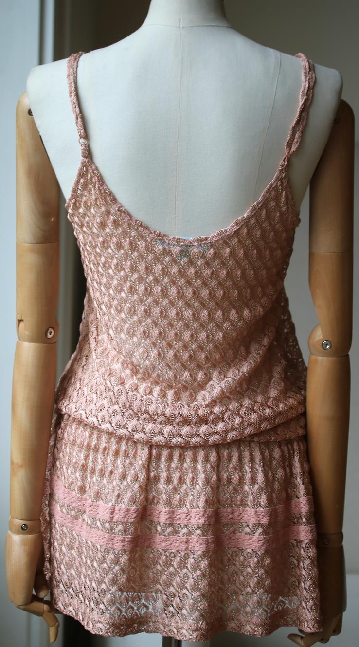 MELISSA ODABASH KHLOE CROCHET KNIT MINI DRESS MEDIUM