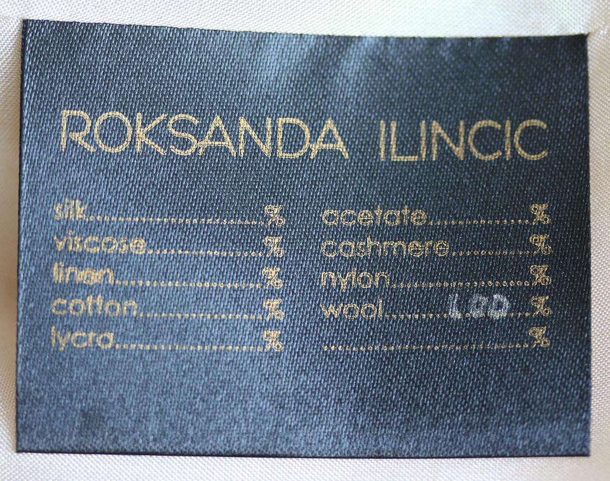 ROKSANDA ILINCIC IZUMI TWO TONE WOOL CREPE DRESS UK 14