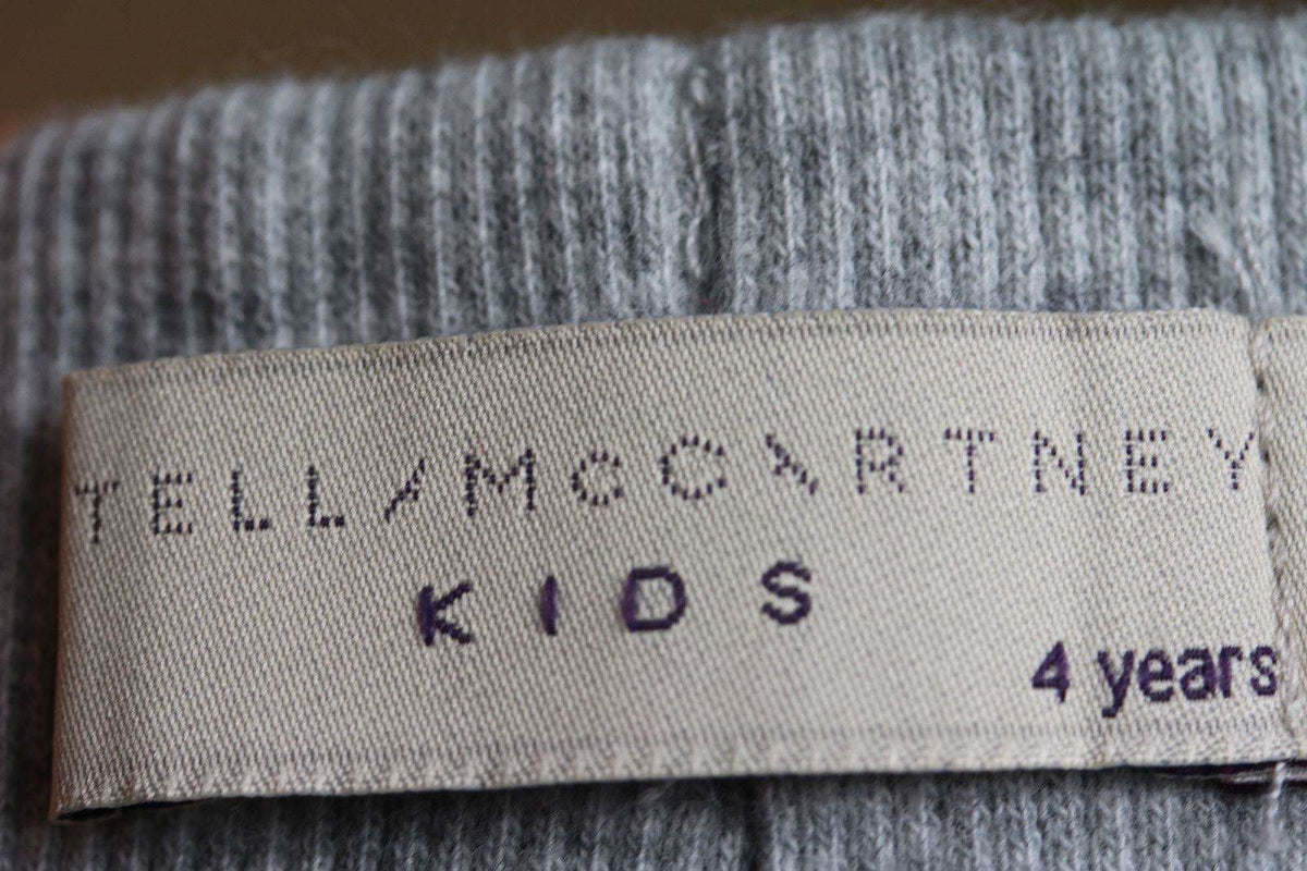 STELLA MCCARTNEY KIDS BABY GIRLS GREY JERSEY FLOWER SHORTS 4 YEARS