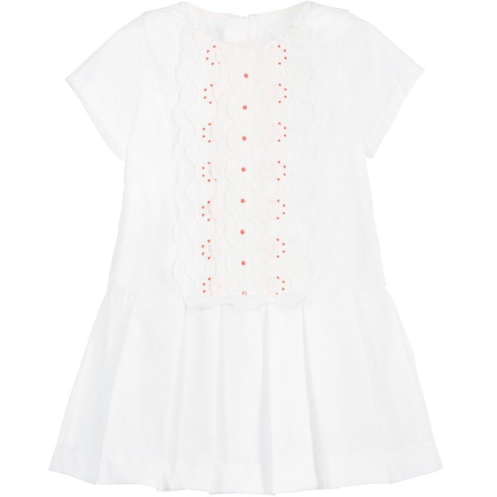 CHLOE BABY GIRLS IVORY EMBROIDERED COUTURE DRESS 2 YEARS