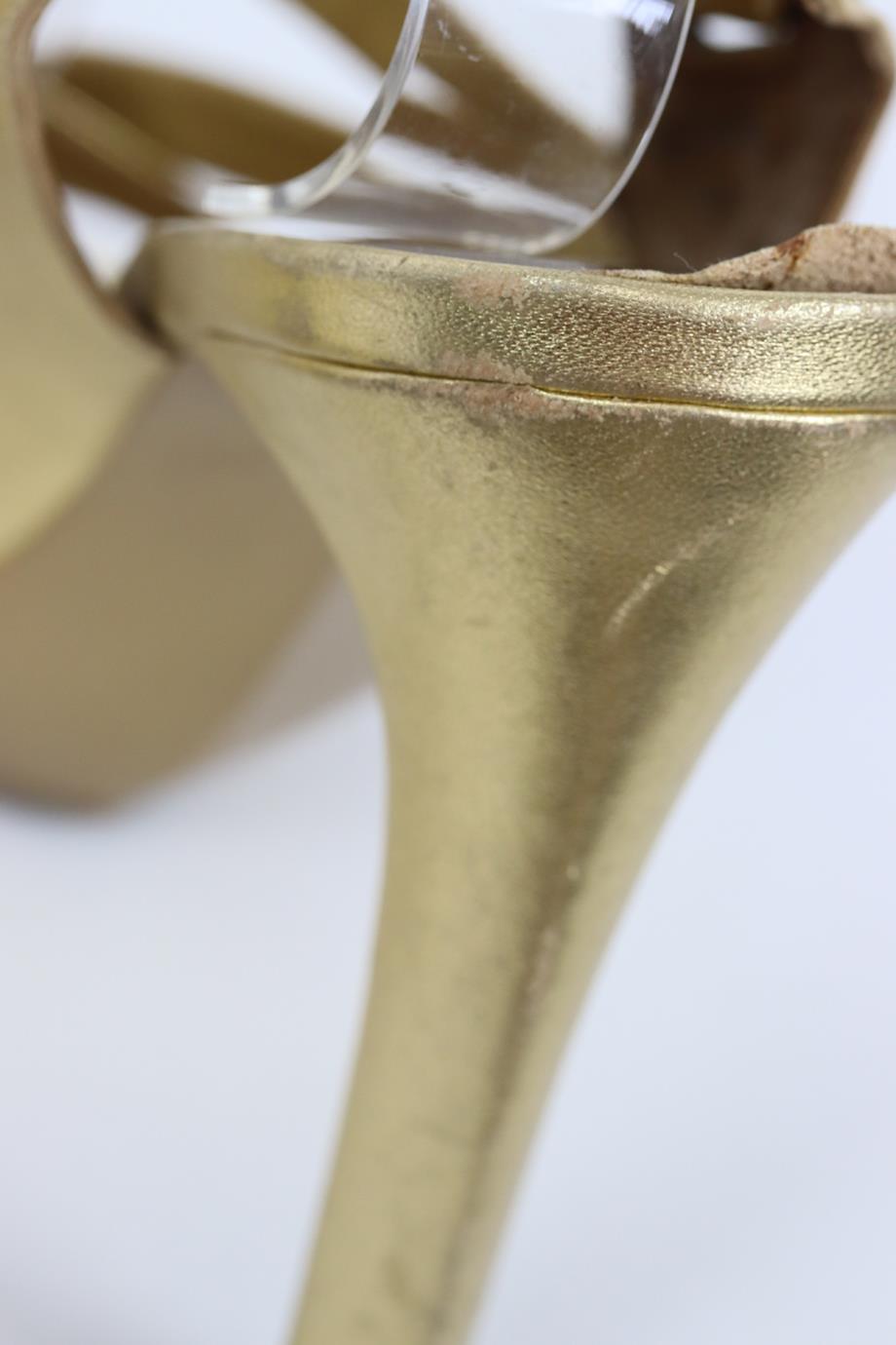 DIANE VON FURSTENBERG METALLIC LEATHER SANDALS EU 39.5 UK 6.5 US 9.5