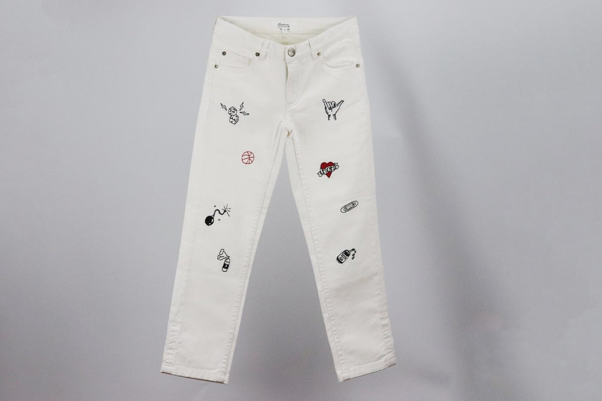 BONPOINT KIDS GIRLS STRETCH COTTON JEANS 6 YEARS