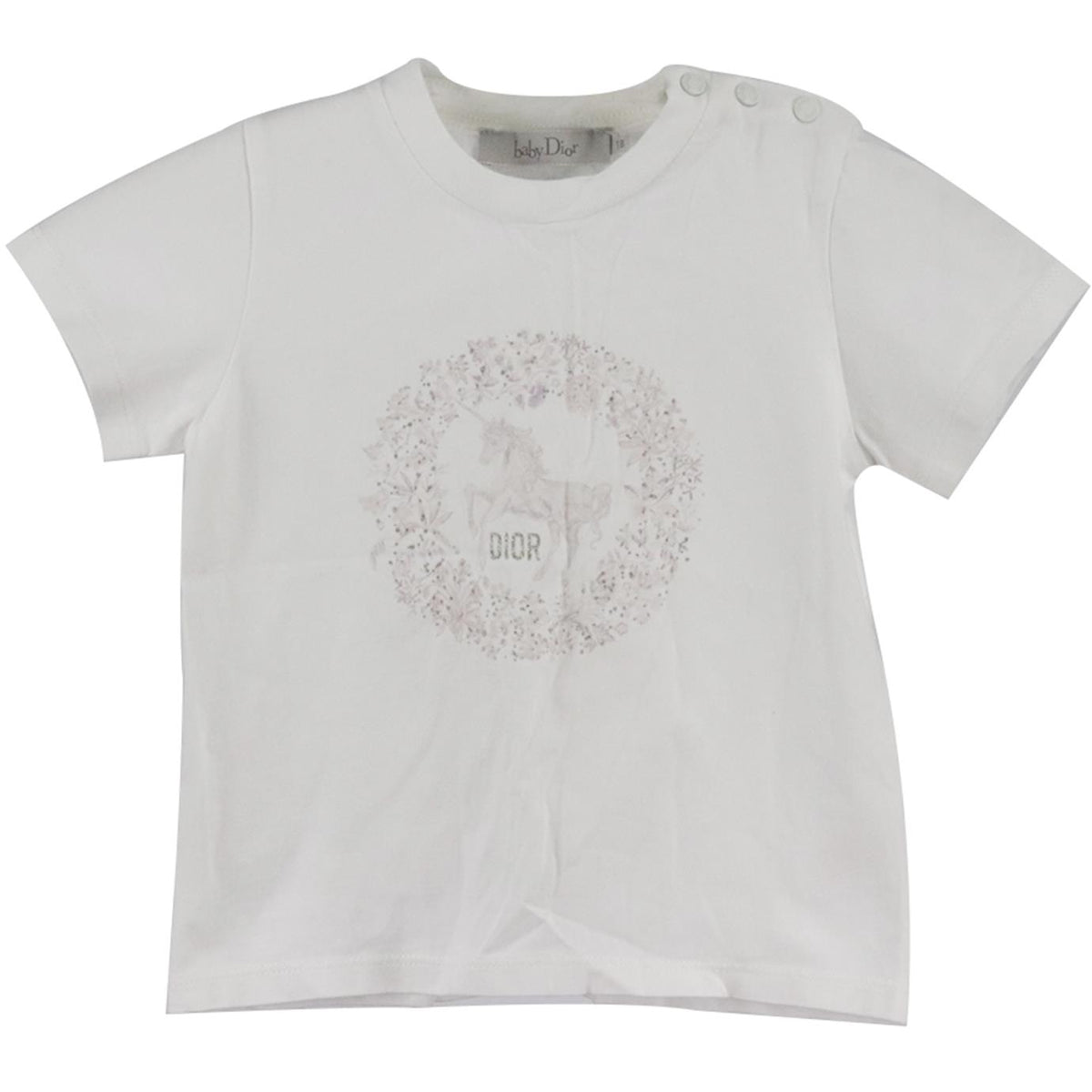 CHRISTIAN DIOR BABY GIRLS COTTON T-SHIRT 18 MONTHS