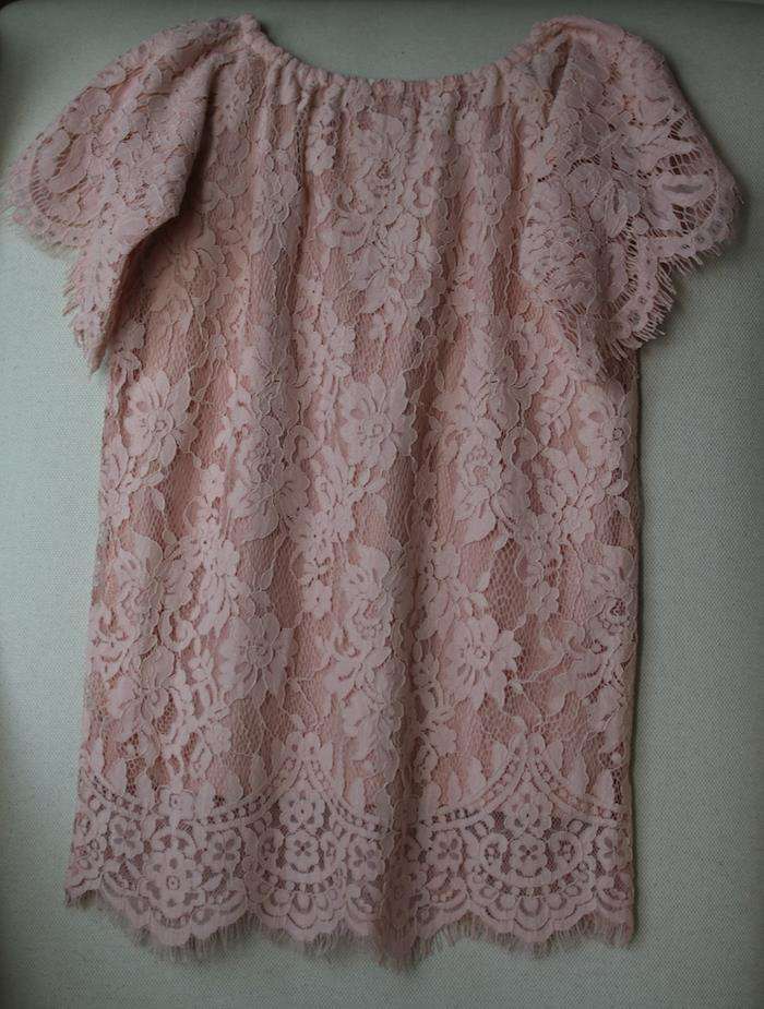 ANGEL'S FACE GIRLS PINK LACE DRESS 4-5 YEARS