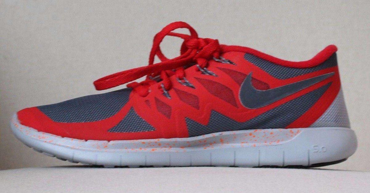 NIKE FREE 5.0 RED H2O REPEL TRAINERS 38.5 UK 5 US 7.5