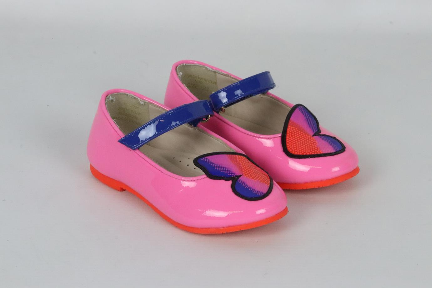 SOPHIA WEBSTER BABY GIRLS BUTTERFLY PATENT LEATHER SHOES EU 23 UK 6
