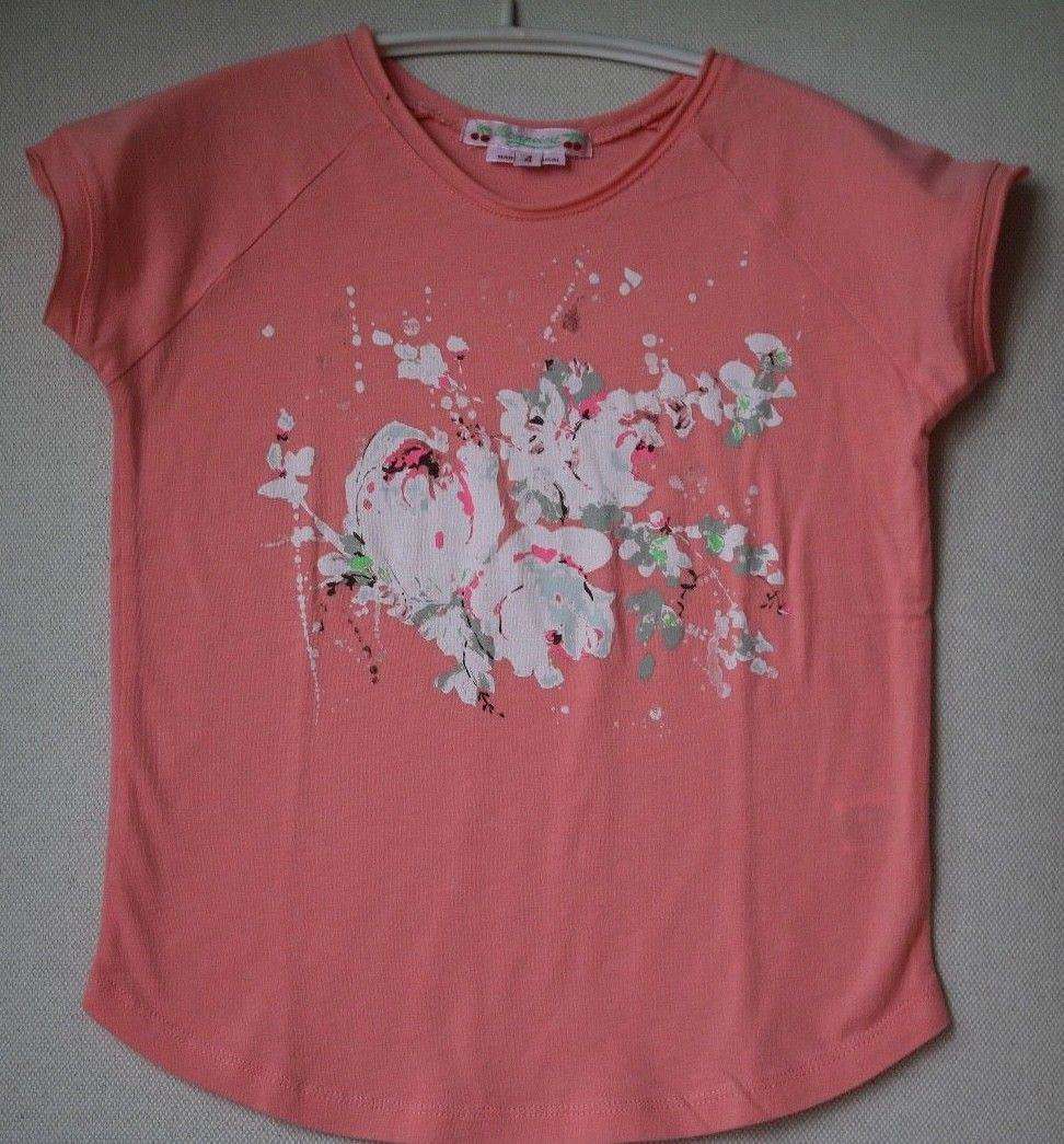 BONPOINT GIRLS CORAL PINK T-SHIRT TOP 4 YEARS
