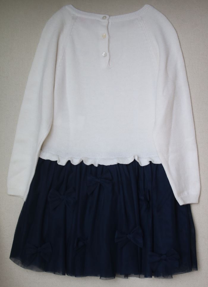 LILI GAUFRETTE GIRLS IVORY TULLE DRESS 4 YEARS