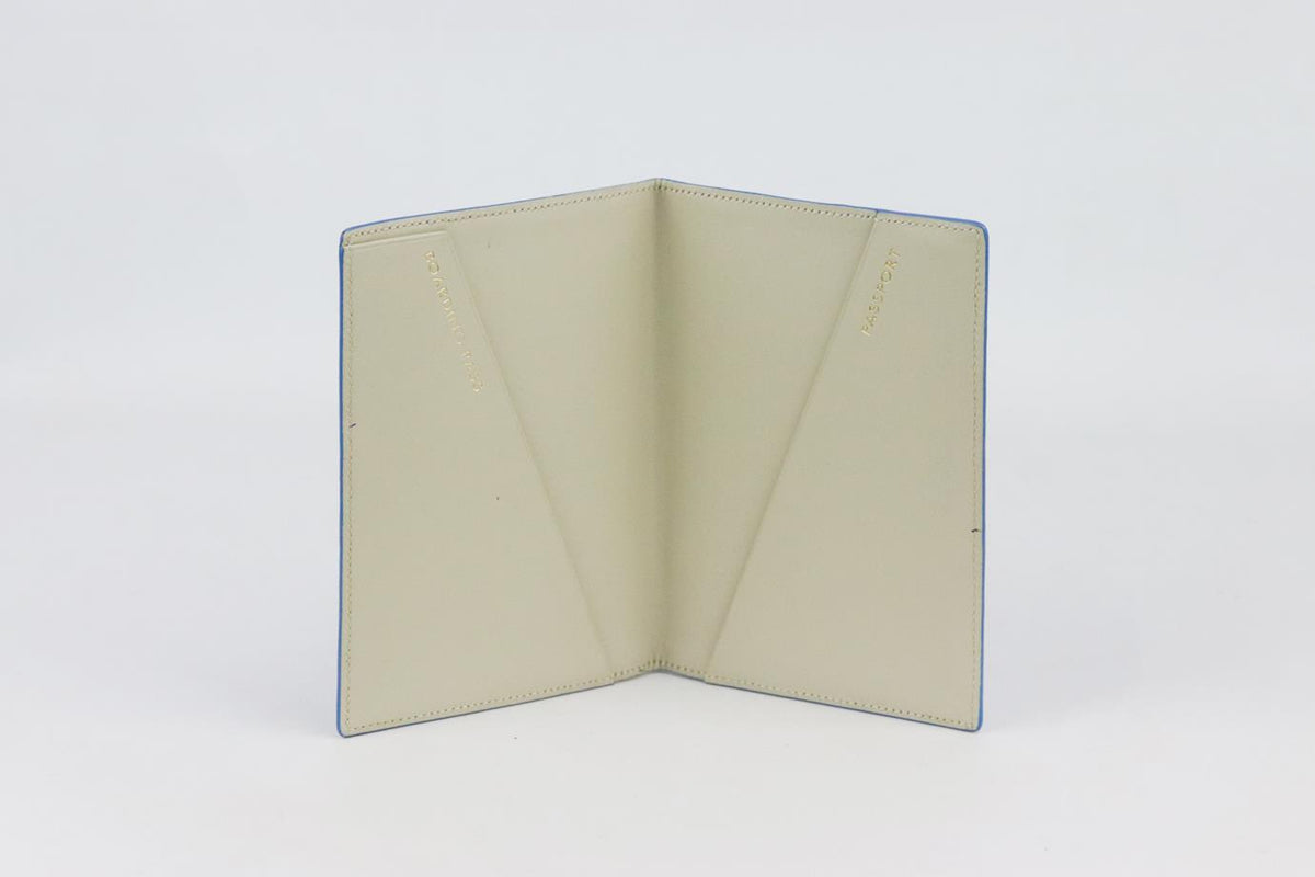 SMYTHSON PERSONALISED PANAMA LEATHER PASSPORT HOLDER