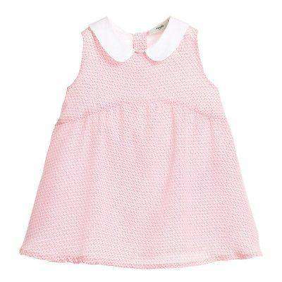 FENDI BABY PINK SILK FF DRESS WITH BLOOMERS 18 MONTHS