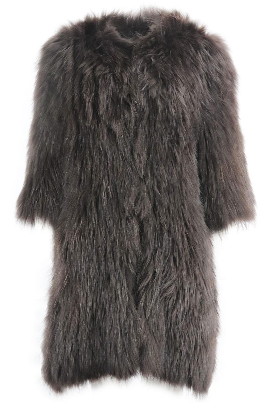 MONIKA CHIANG RACCOON FUR COAT MEDIUM