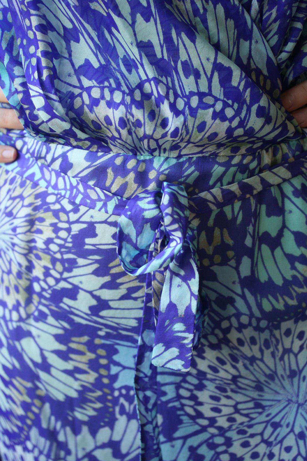 MATTHEW WILLIAMSON COVERUP KAFTAN PETAL DRESS UK 10