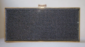 STARK AT HARRODS LADY IN THE NIGHT BLACK CRYSTAL BOX CLUTCH