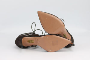AQUAZZURA CUTOUT SUEDE PUMPS EU 38 UK 5 US 8