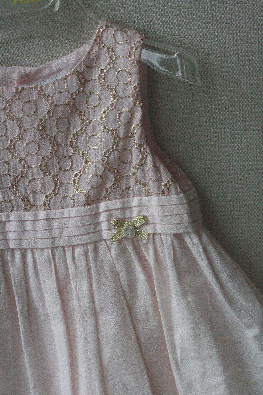TARTINE ET CHOCOLAT BABY PINK COTTON DRESS 18 MONTHS