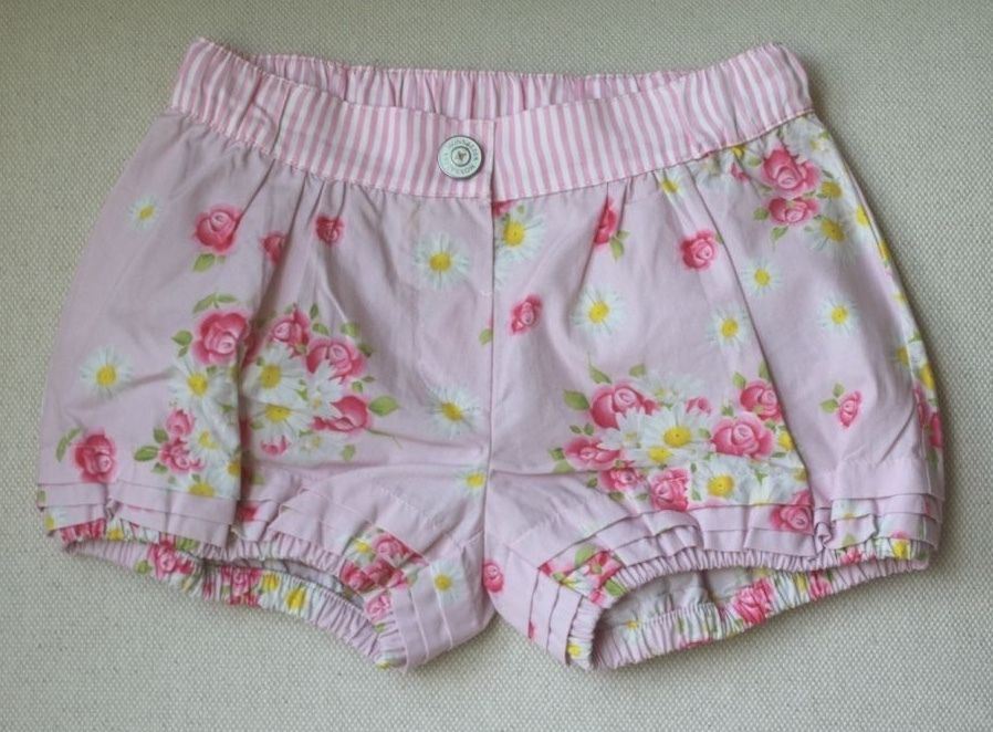 MONNALISA BABY PINK FLORAL SHORTS 12 MONTHS