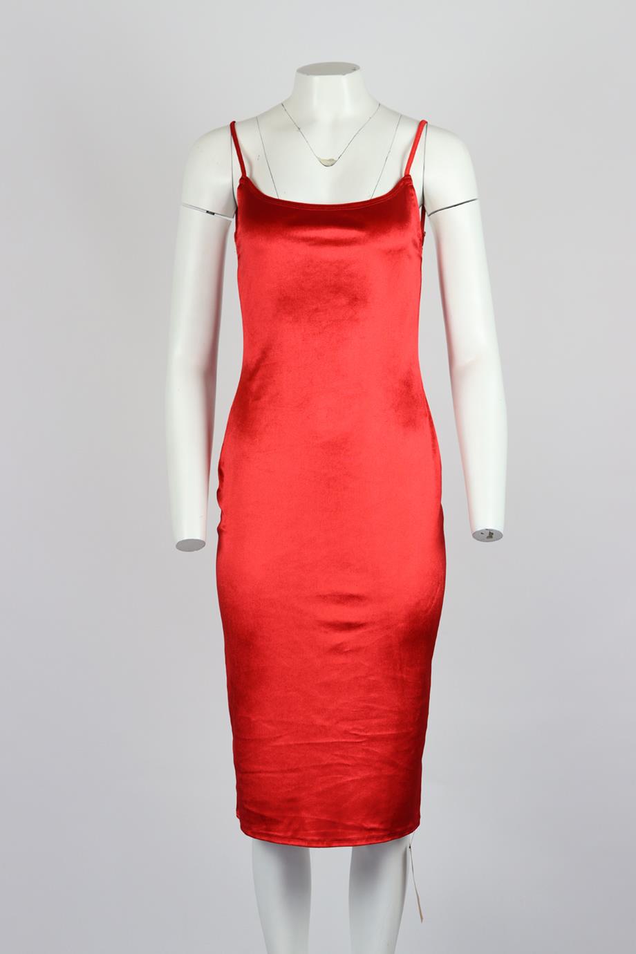 REFORMATION LOW BACK VELVET MIDI DRESS SMALL