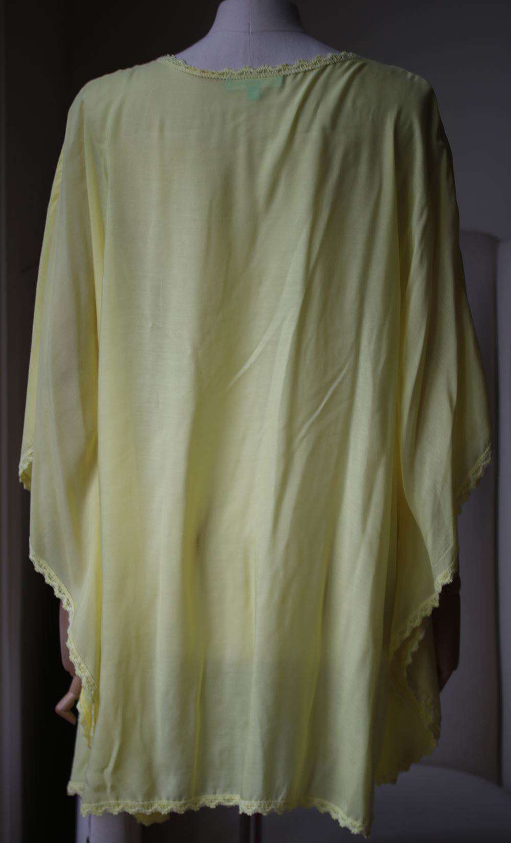 MELISSA ODABASH JESSICA EMBROIDERED KAFTAN DRESS ONE SIZE