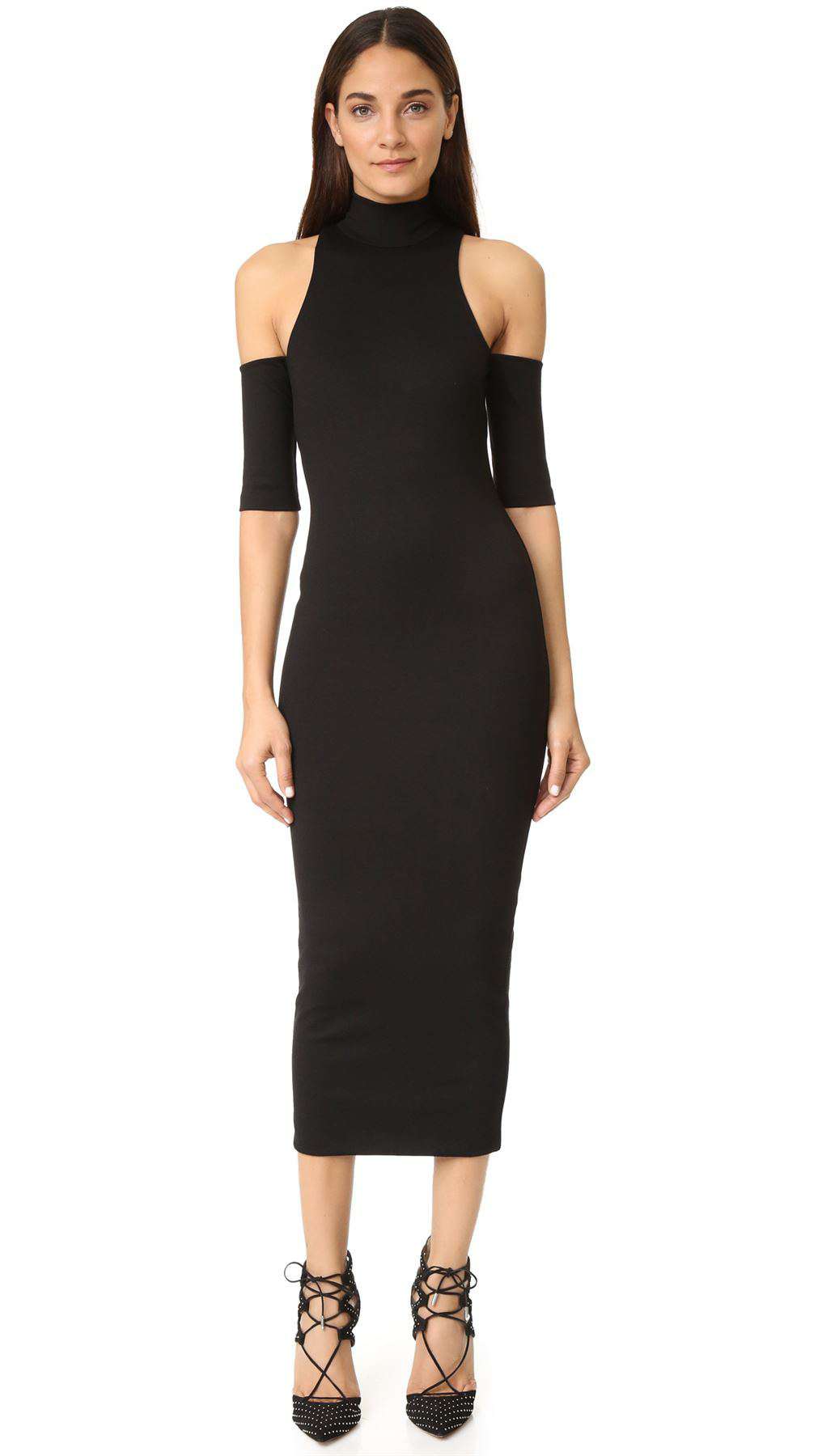 TORN BY RONNY KOBO ALI COLD SHOULDER MIDI DRESS UK 10