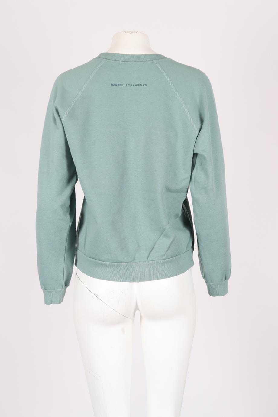 RAGDOLL EMBROIDERED COTTON JERSEY SWEATSHIRT SMALL