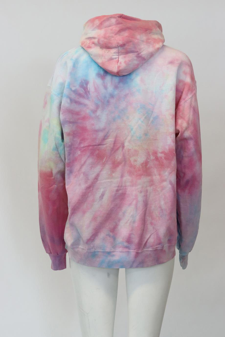 DANNIJO TIE DYED COTTON JERSEY HOODIE LARGE