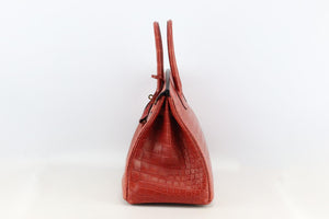 HERMÈS 2013 BIRKIN 35CM MATTE ALLIGATOR MISSISSIPPIENSIS LEATHER BAG
