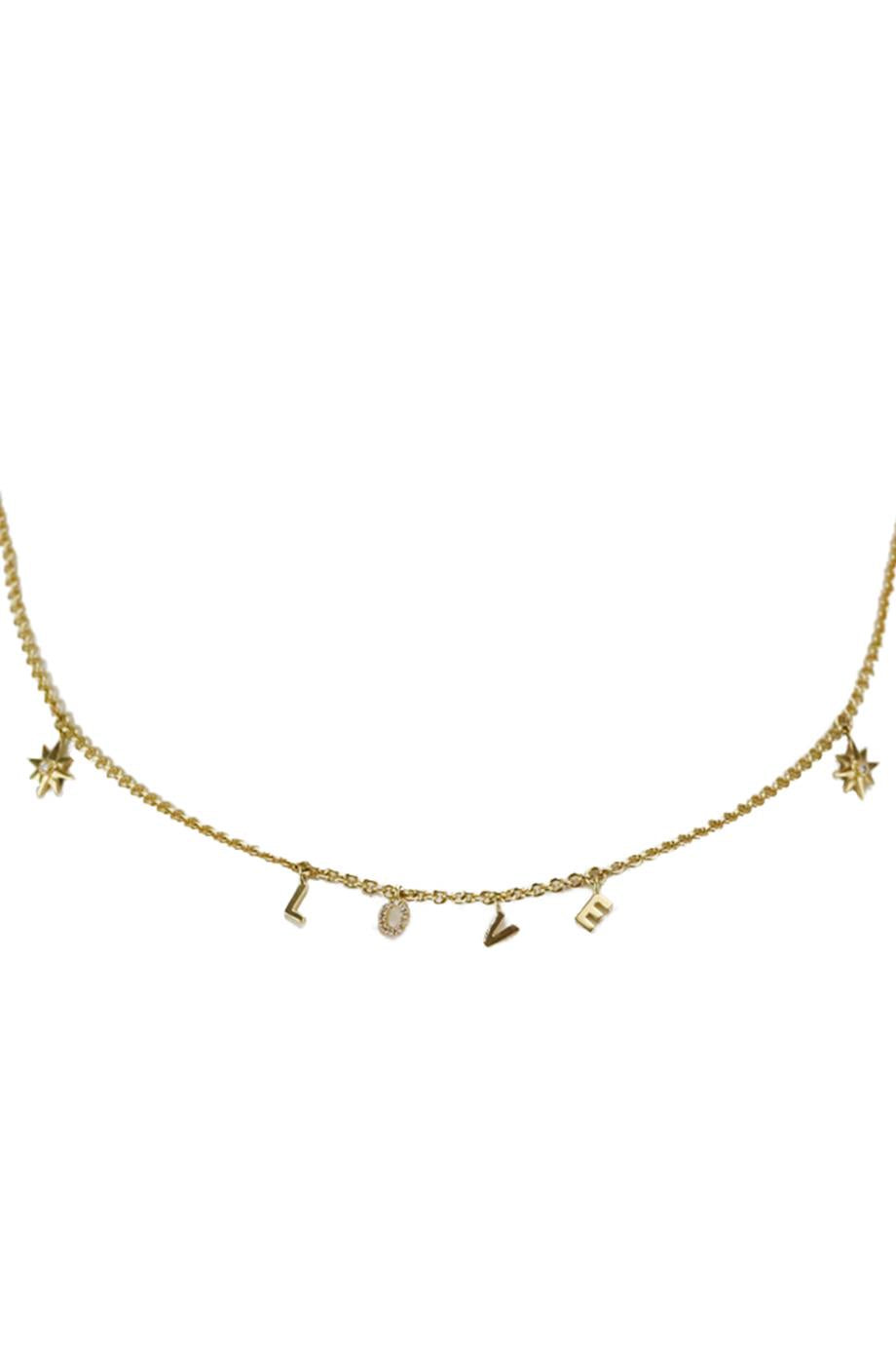 SHAY LOVE 18K YELLOW GOLD AND DIAMOND CHAIN NECKLACE