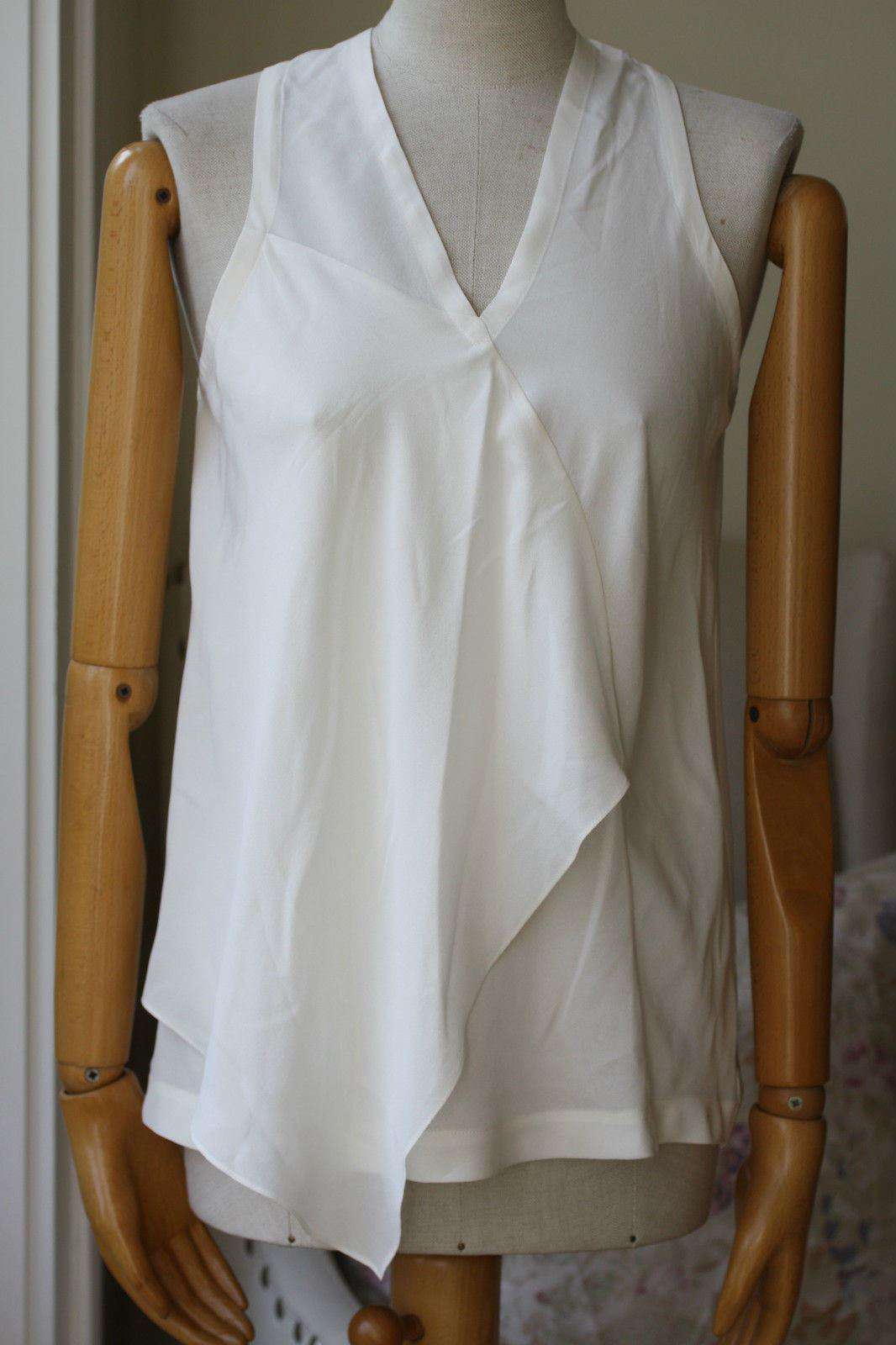 YIGAL AZROUEL GEORGETTE SILK TOP US 2 UK 6