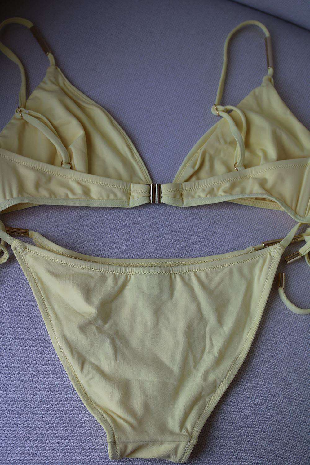 MELISSA ODABASH VERONA TRIANGLE YELLOW BIKINI UK 10/14