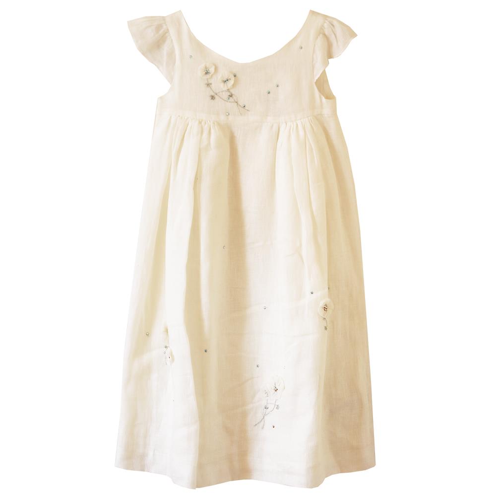 BONPOINT KIDS GIRLS FLORAL SILK DRESS 6 YEARS