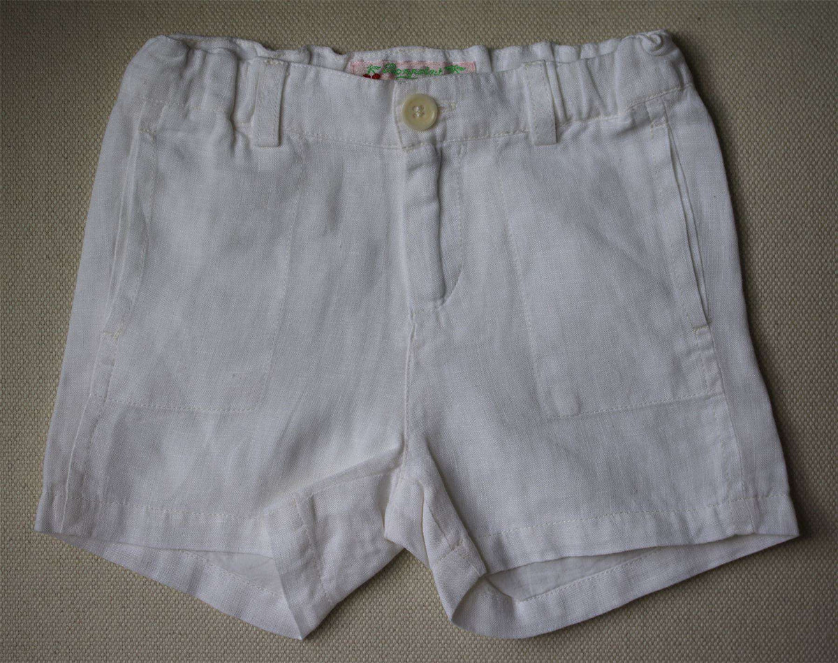 BONPOINT BABY WHITE ACADEMY SHORTS 18 MONTHS